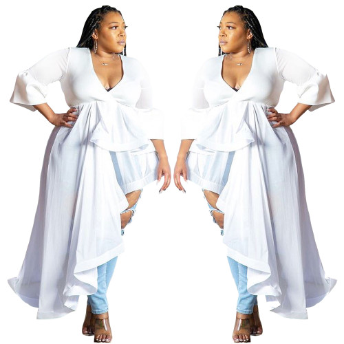 plus size v-neck dress 9501