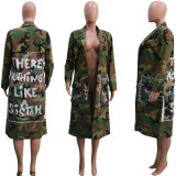 sexy camouflage long coat S3726