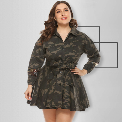 plus size women camo coat 19456