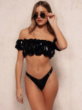 Sexy leather two pieces set B66 