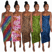 Sexy leopard print dress 3812