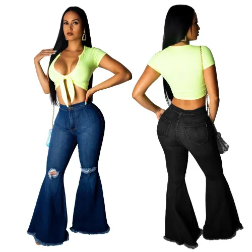 pantalones flared jeans women 2024