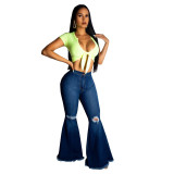 pantalones flared jeans women 2024