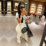 sexy fashion  women two pcs stack pants set LD8687