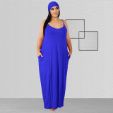 plus size straight  women maxi dress 20708