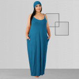 plus size straight  women maxi dress 20708