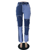 sexy fashion patchwork pants 9603