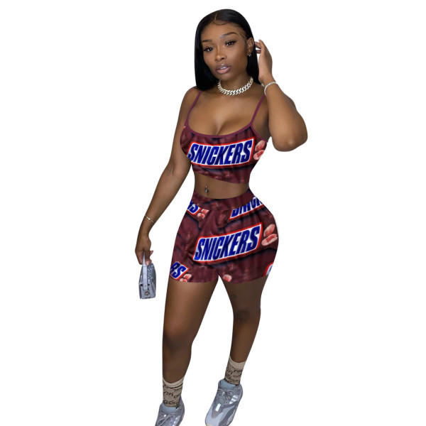 snickers candy booty shorts