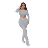 sexy off shoulder two piecese outfits S3858