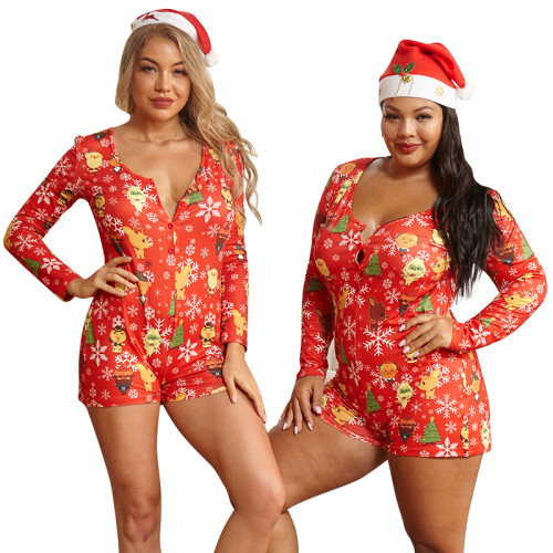 plus size sexy christmas women romper  20880
