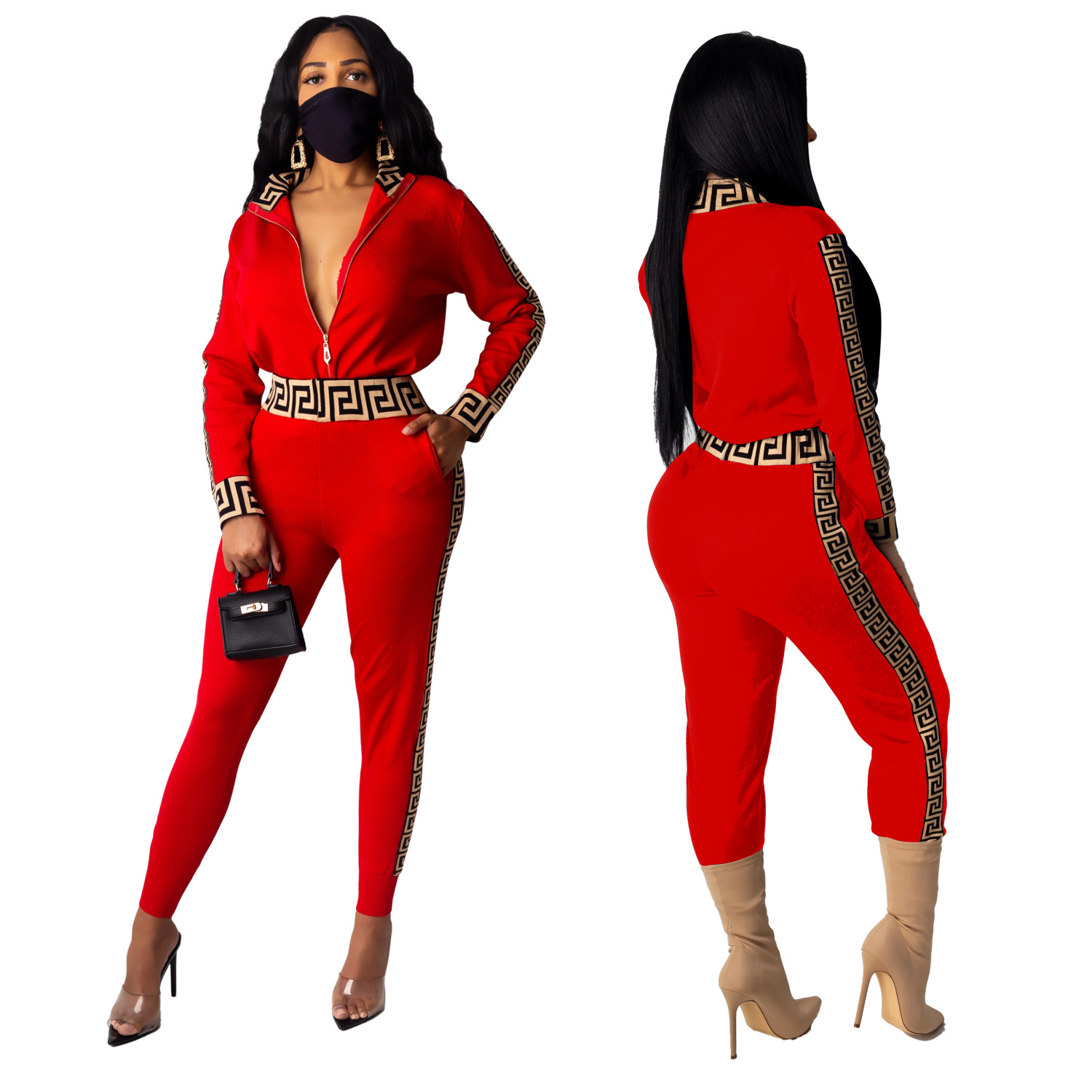pink two piece tracksuit