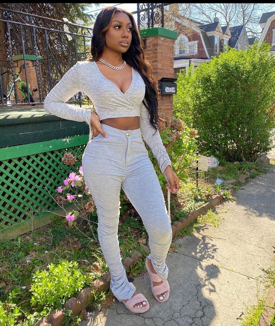 stacked pants women