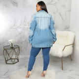 plus size sexy fashion jeans jacket 9866
