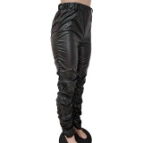Sexy stacked leather pants LD9084