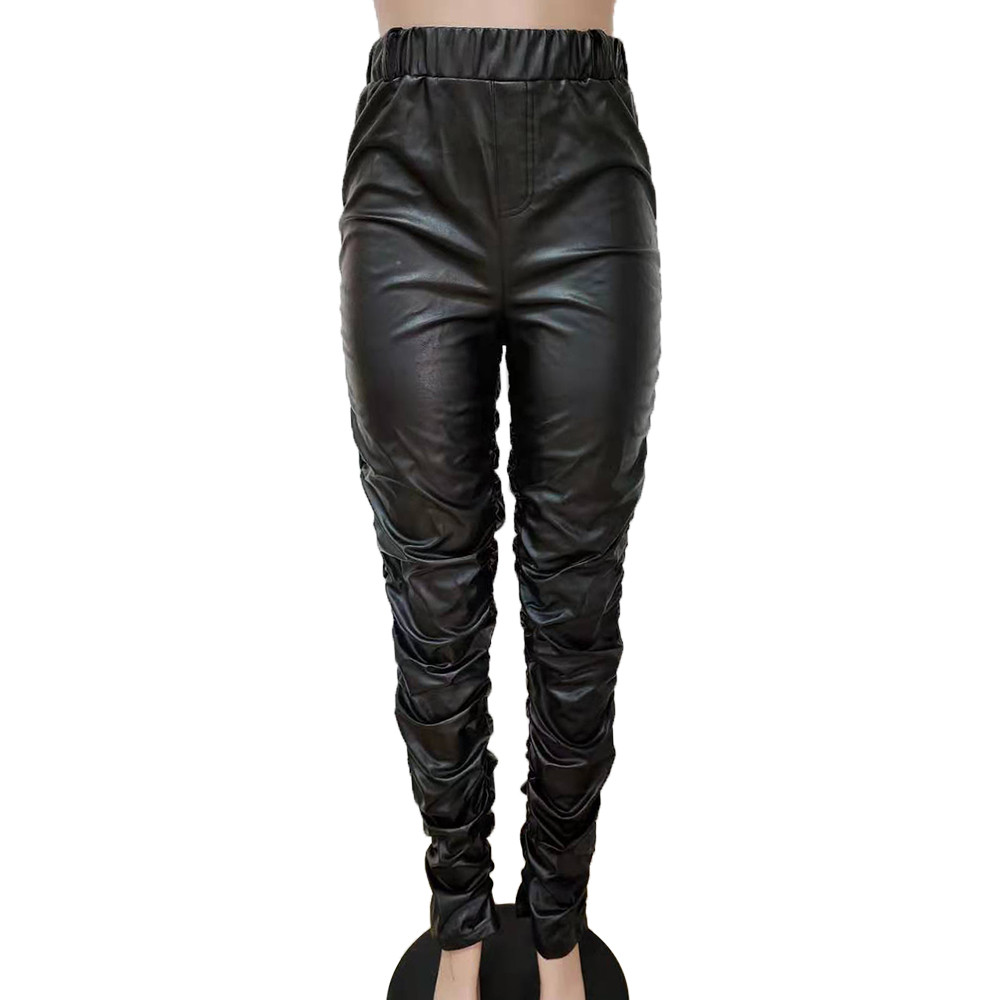 stacked pants black
