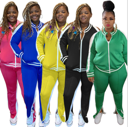 plus size two piece tracksuit 20999