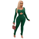 sexy long sleeve  jumpsuit 2611