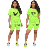 Polyester two piece short set 4198