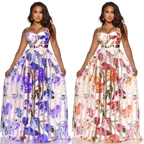 Sexy see through maxi dress Y094