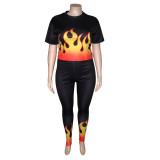 plus size two piece pants set  S390085