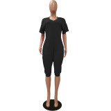 v-neck sxy short jumpsuit CM2110