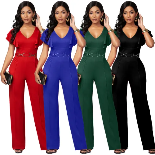 sexy v-neck women jumpsuit 10039