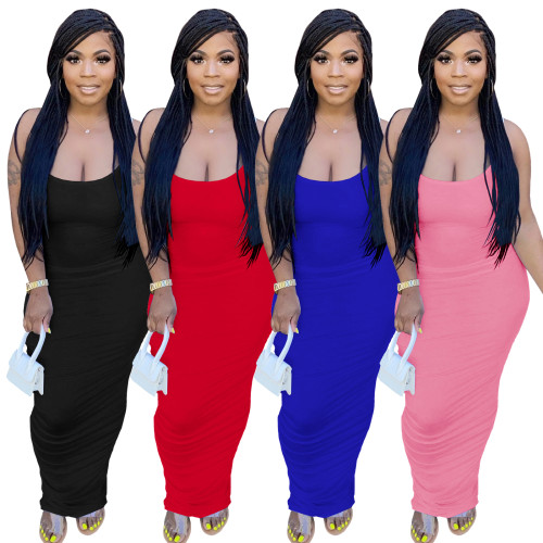 Sexy summer stacked dress 4276