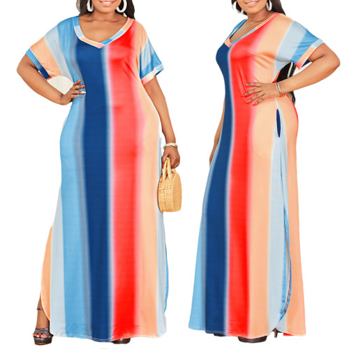 sexy v-neck  maxi dress 10159