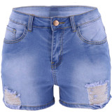 women ripped jeans shorts DK025