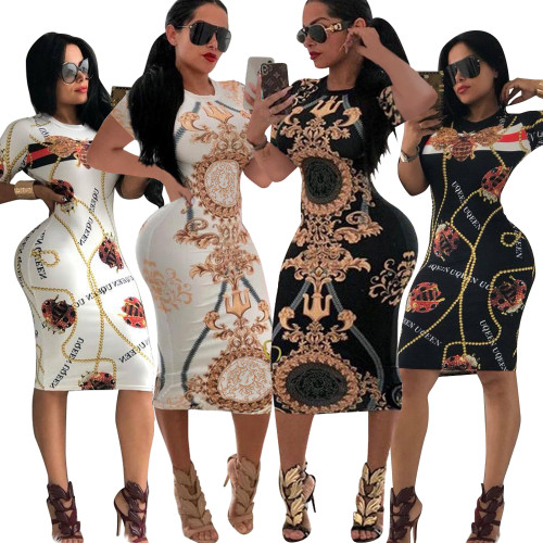 short sleeve fashion women dress 2630