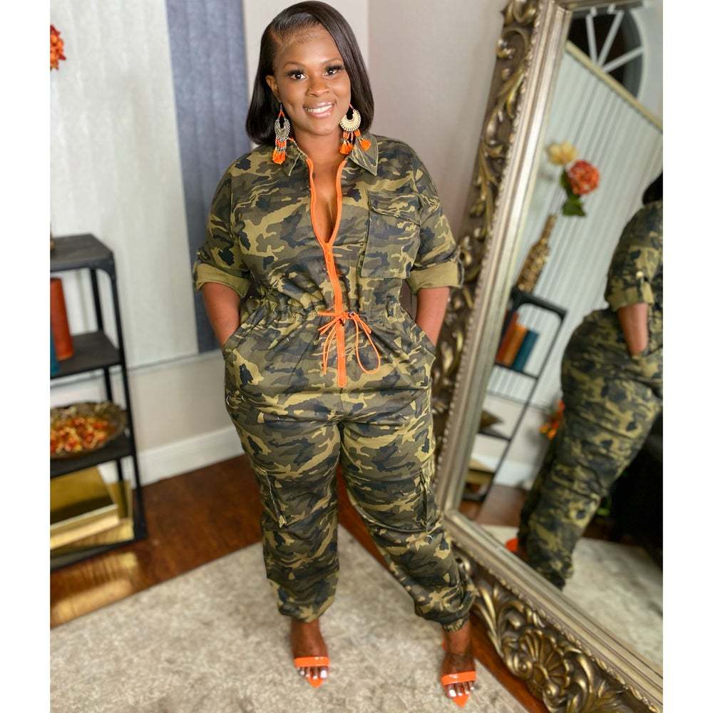 camo jumpsuit