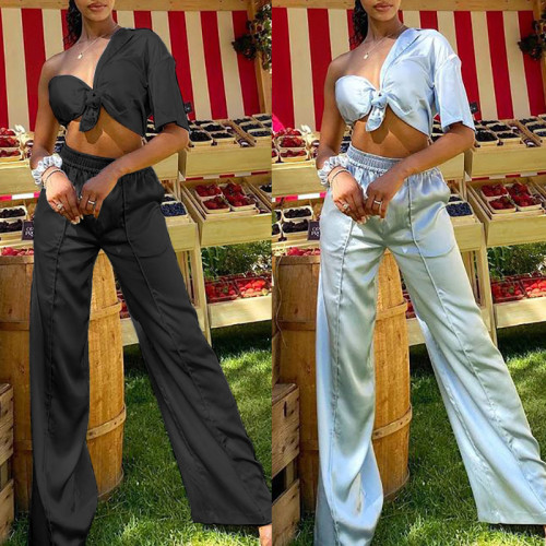 ladies satin two pieces set S0160
