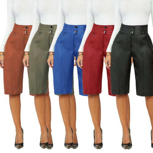 PU leather pants M3091