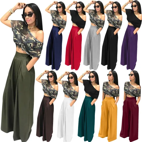 sexy flared wide leg pants S2018