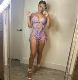 Crotched knit two pieces swimsuits Z0105