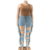 ripped  plus size jeans pants  21098