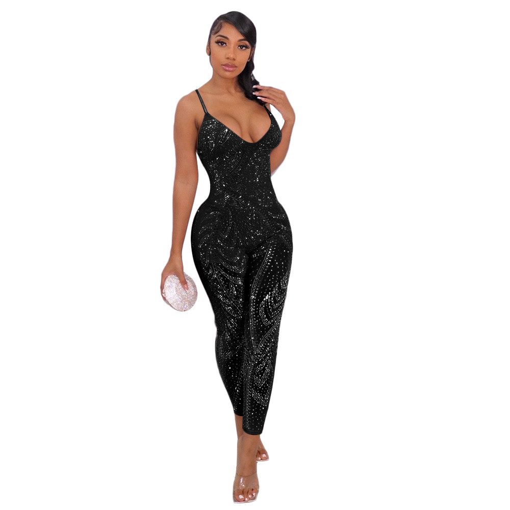 US$ 14.70 - sleeveless see through sequin women jumpsuit S390219 - www ...