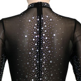 long sleeve see through sequin women jumpsuit S390218