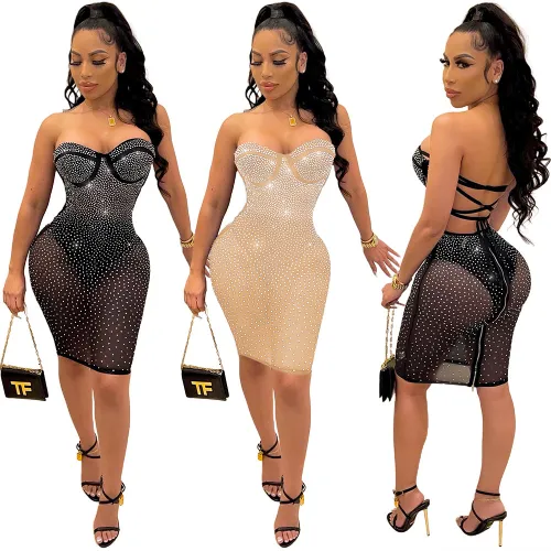 women sexy padded sequin dress S390224