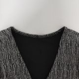 v-neck long sleeve dress 10750