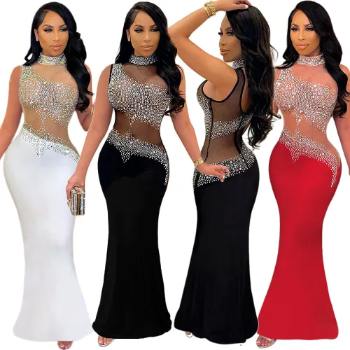 sexy sequin long dress S390246