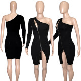 one sleeve women dress S390238