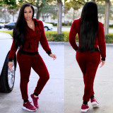 Women pink two pieces tracksuit 2029