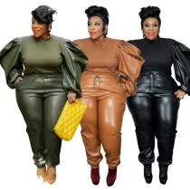 plus size women two piece set  21425