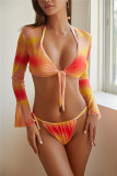 3 pieces swimwear with cover up P0908