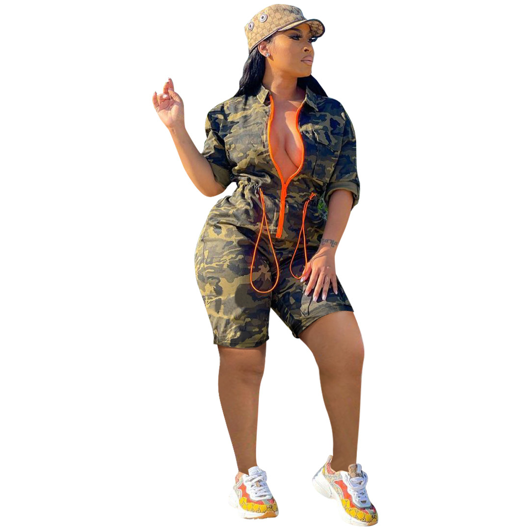 US 12.20 Women camo jumpsuit YM250