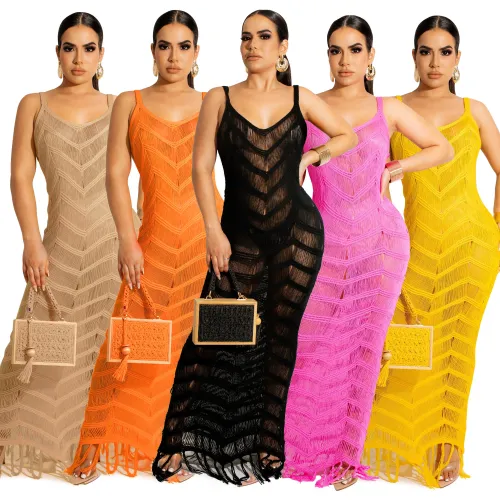 Women crotchet beach wear dress Z0227