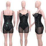 sleeveless sequin dress S390353