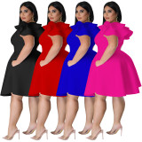 summer plus size ruffle dress 4465