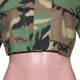 women short camouflage jacket S390421